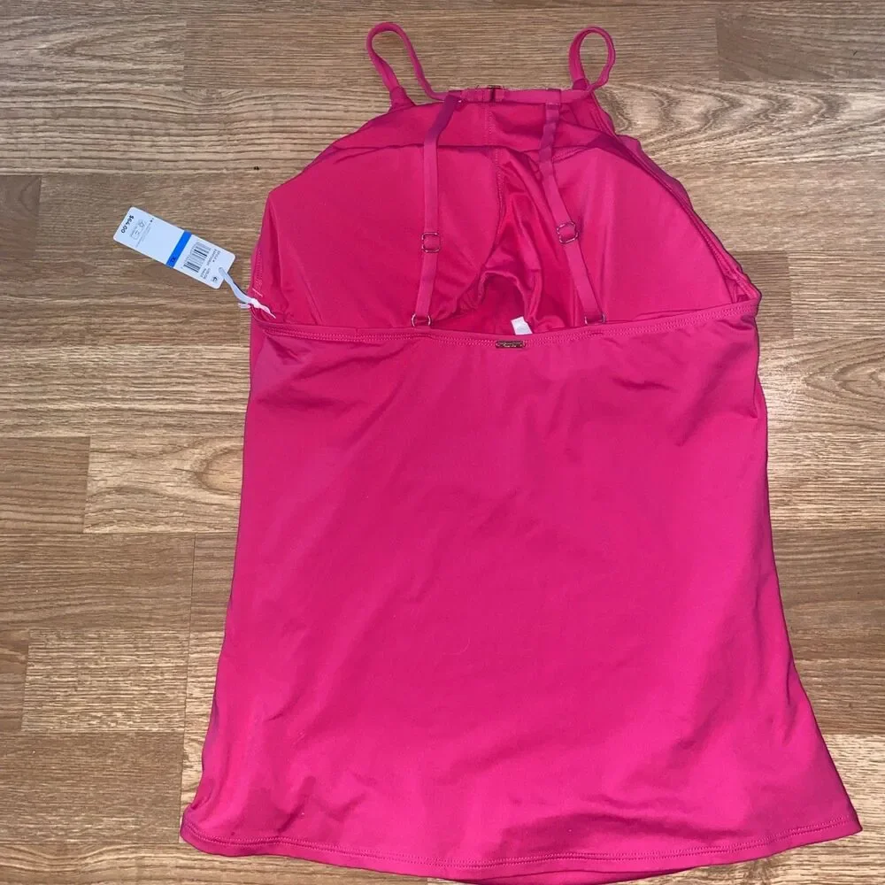 Anne Cole Pink Glow Women's Convertible High Waisted Set Size XL NWT $130